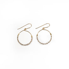 Load image into Gallery viewer, Rose Quartz HAHEI Hoop Earrings
